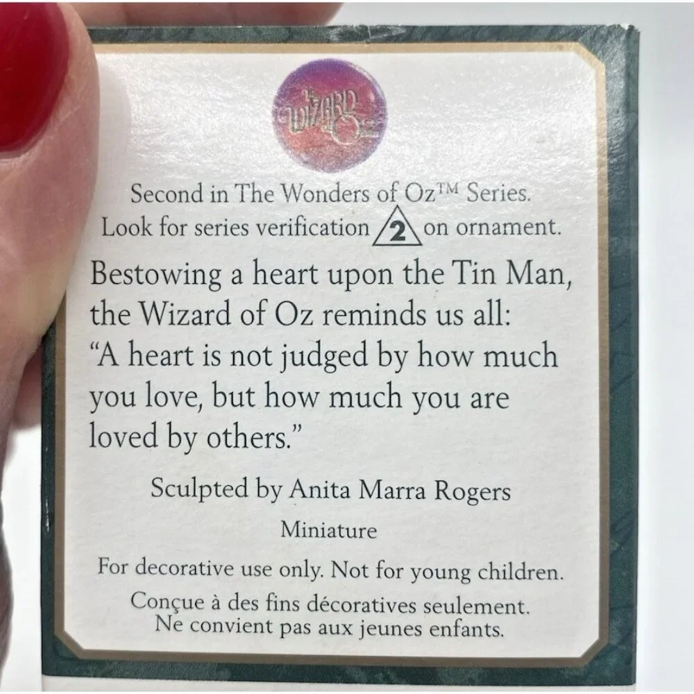 Hallmark Keepsake Miniature Ornament The Tin Man’s Heart The Wonder of Oz 2000 - Picture 11 of 13